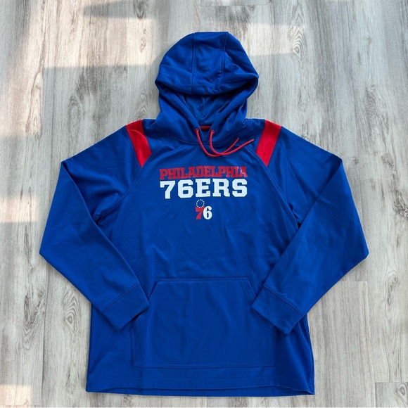 NBA Philadelphia 76ers Blue and Red Hoodie NWOT - Picture 1 of 7
